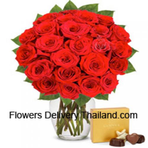 30 Red Roses with Imported Chocolates