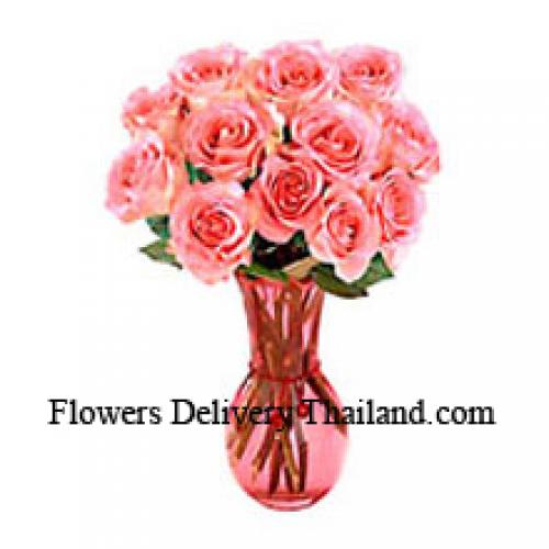 Cute 12 Pink Roses