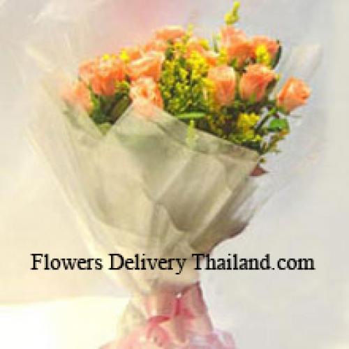 12 Sweet Orange Roses